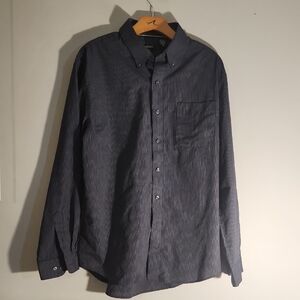 Van Heusen Dark Gray Button Down Shirt